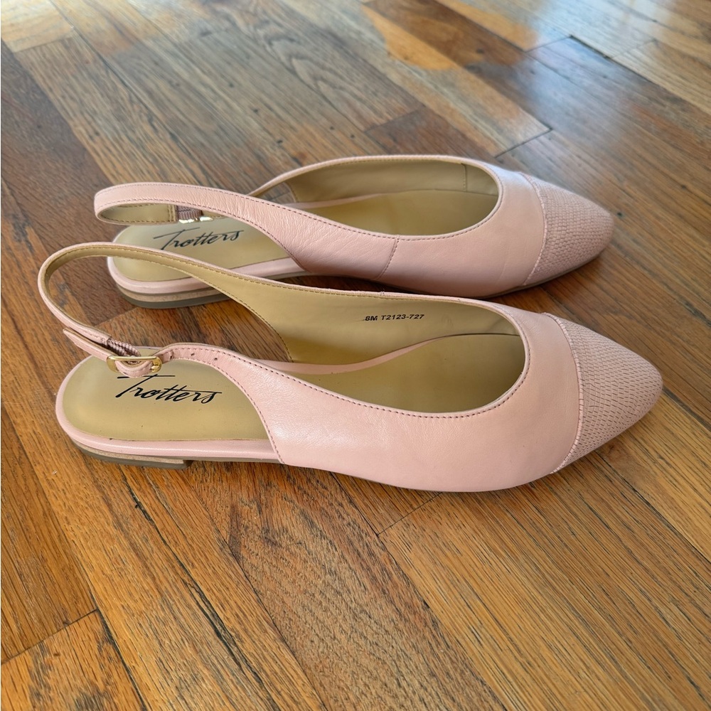 Trotters Pink Ballet Flats with Slingback